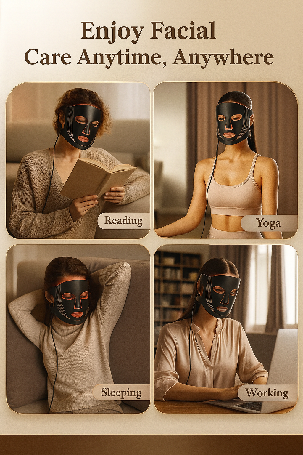 Revaila™ RadiantLift LED Anti-Aging Mask - 630nm Red & 830nm Near-Infrated Therapy